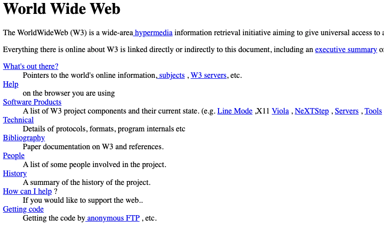 first web-page